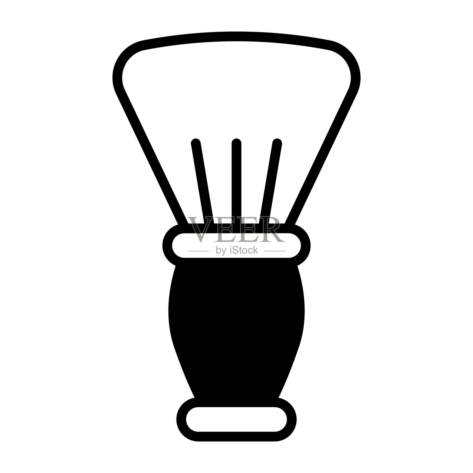 剃须刷矢量设计图标在现代和潮流的风格图标素材