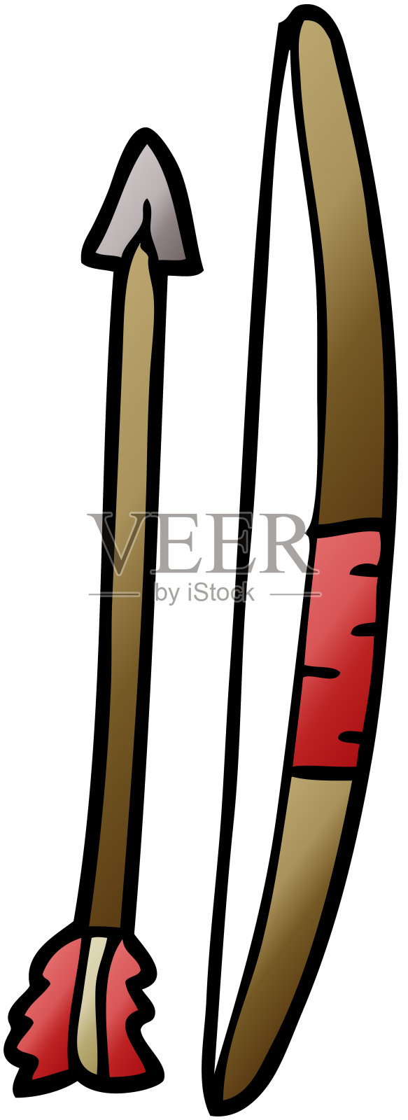 卡通涂鸦弓箭插画图片素材