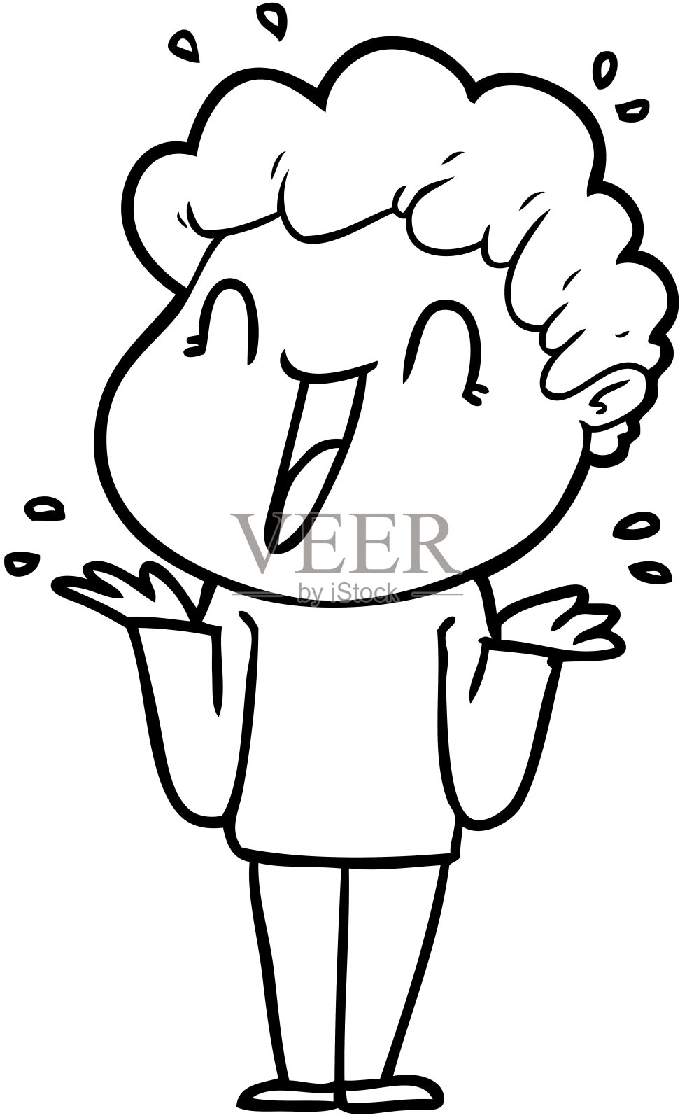 卡通快乐人插画图片素材