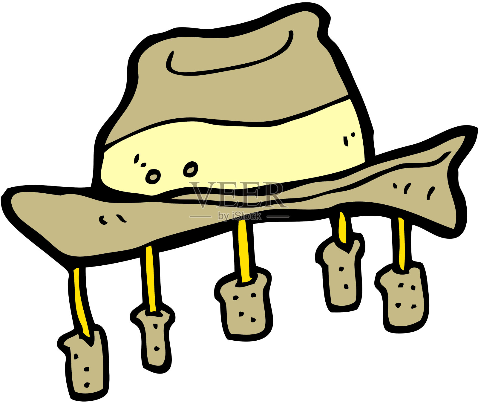 带软木塞的卡通帽子插画图片素材