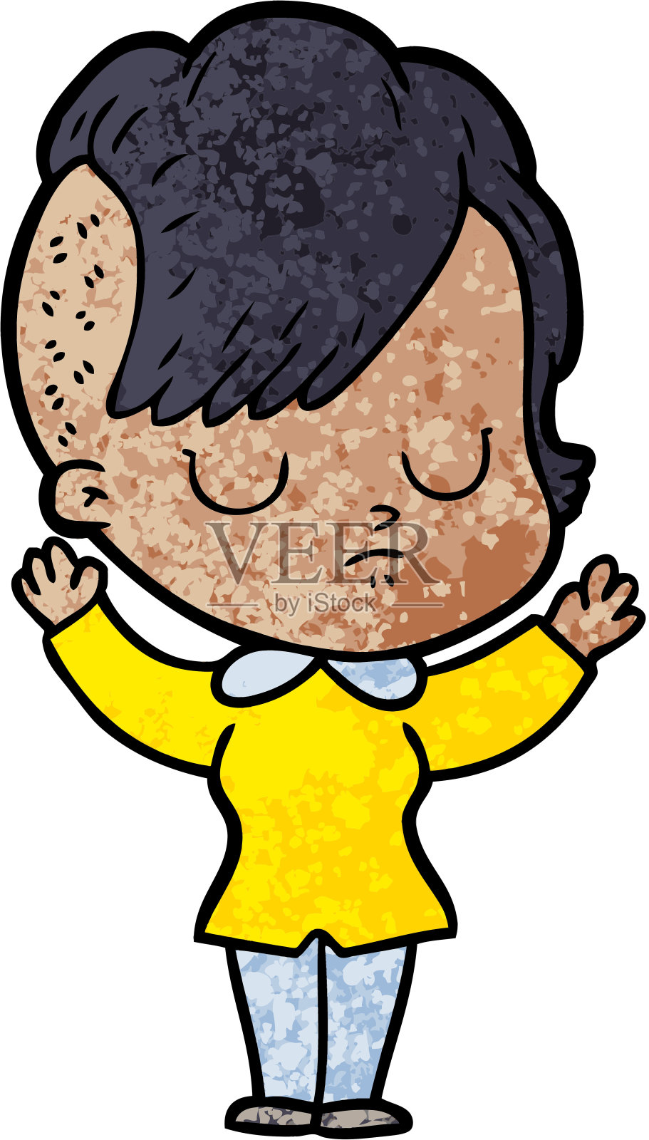 卡通的女人插画图片素材