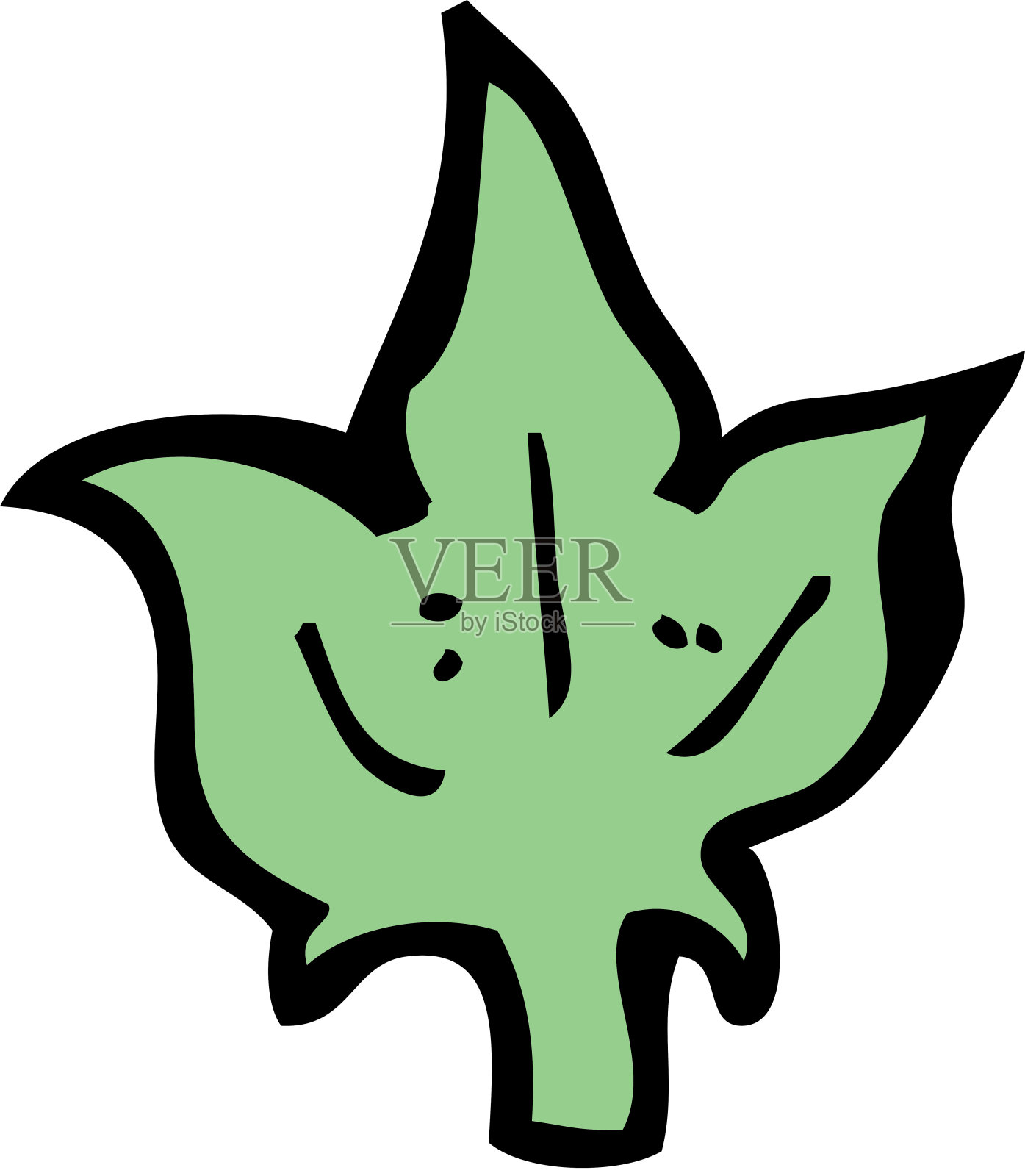 卡通叶子符号插画图片素材