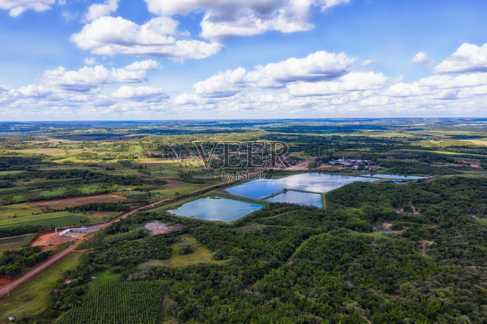 Mauricio Jose Troche在巴拉圭的鸟瞰图。照片摄影图片