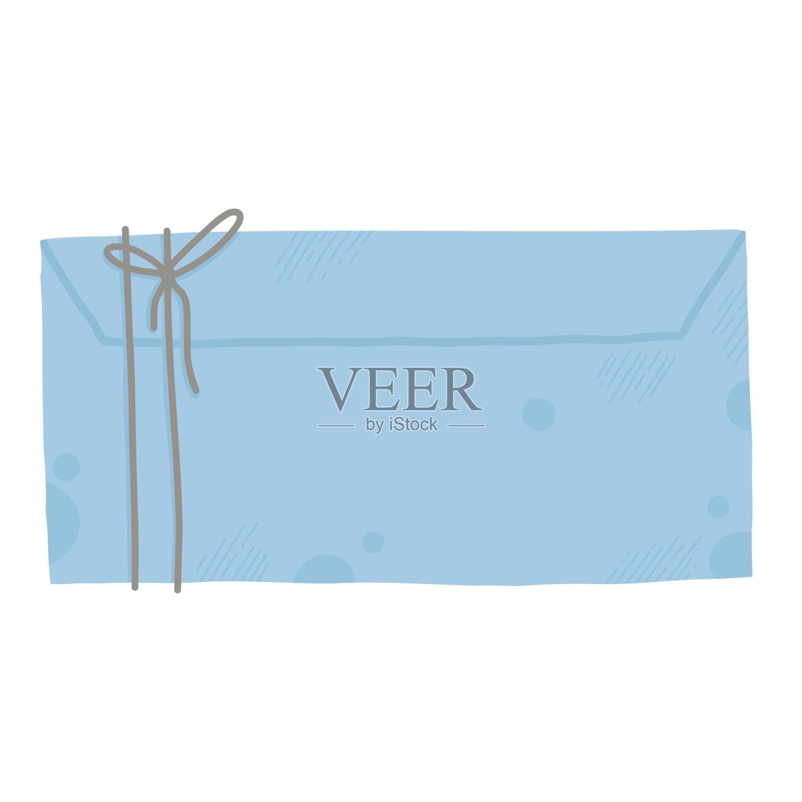 收藏信封内附有信件、邮戳和明信片矢量平、卡通插图。各种牛皮纸信件，文具，封蜡和手工卡片孤立在白色插画图片素材