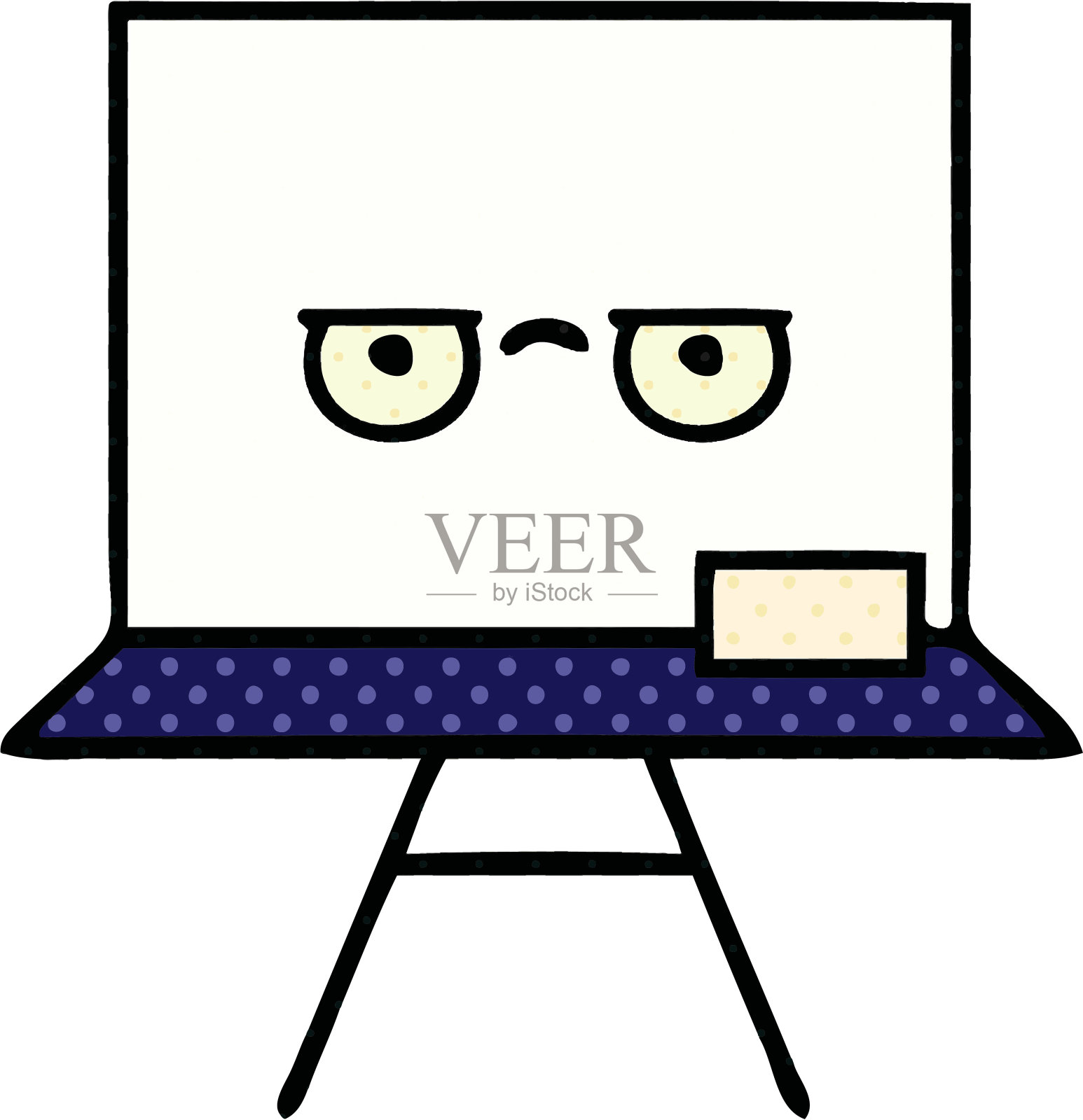 漫画书风格的卡通白板插画图片素材