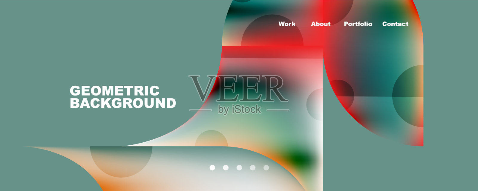 金属光泽的流体颜色与几何插画图片素材