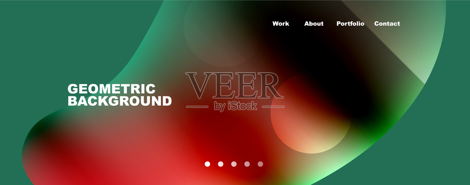 圆形几何构成流动形状插画图片素材