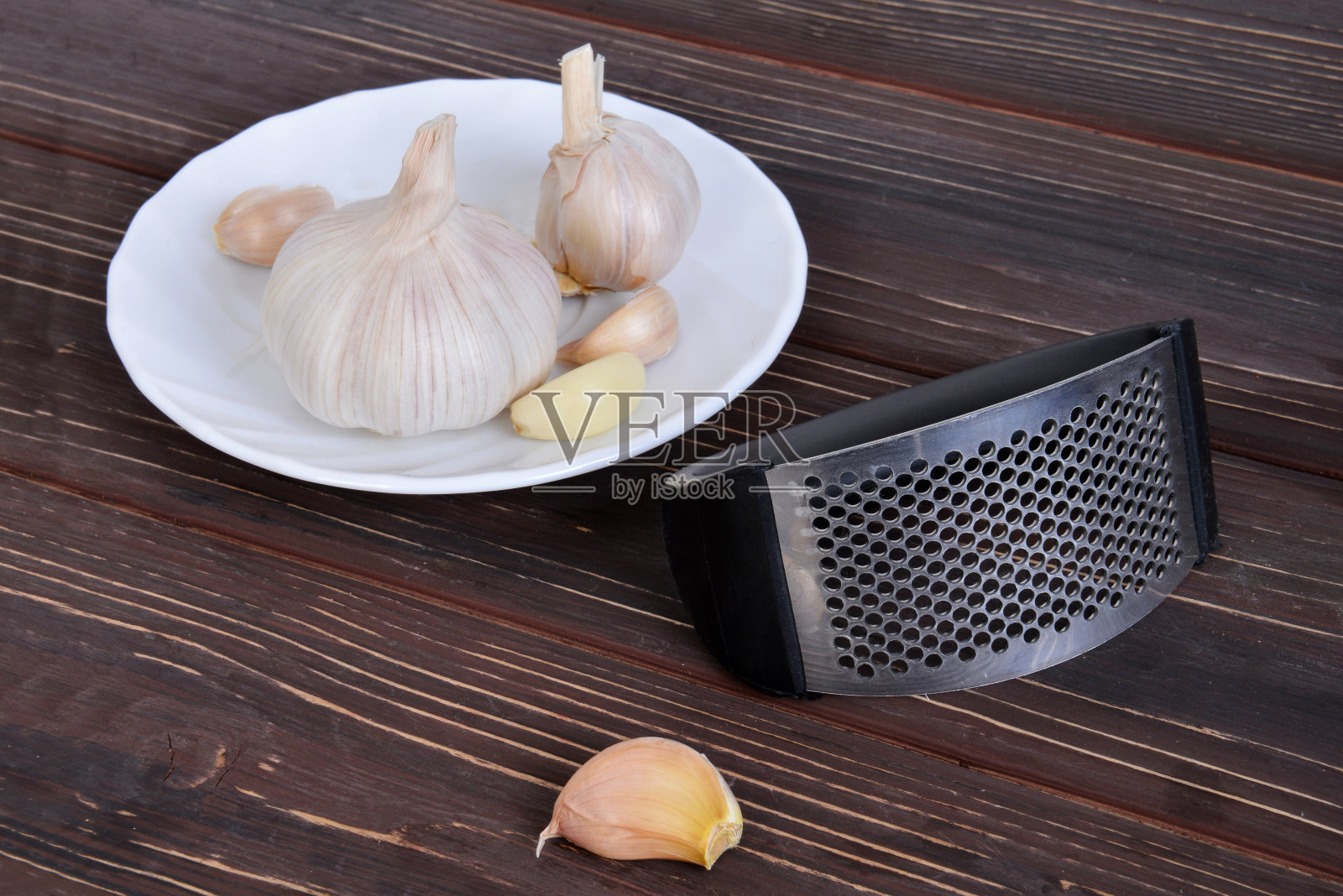 蒜泥和蒜瓣照片摄影图片