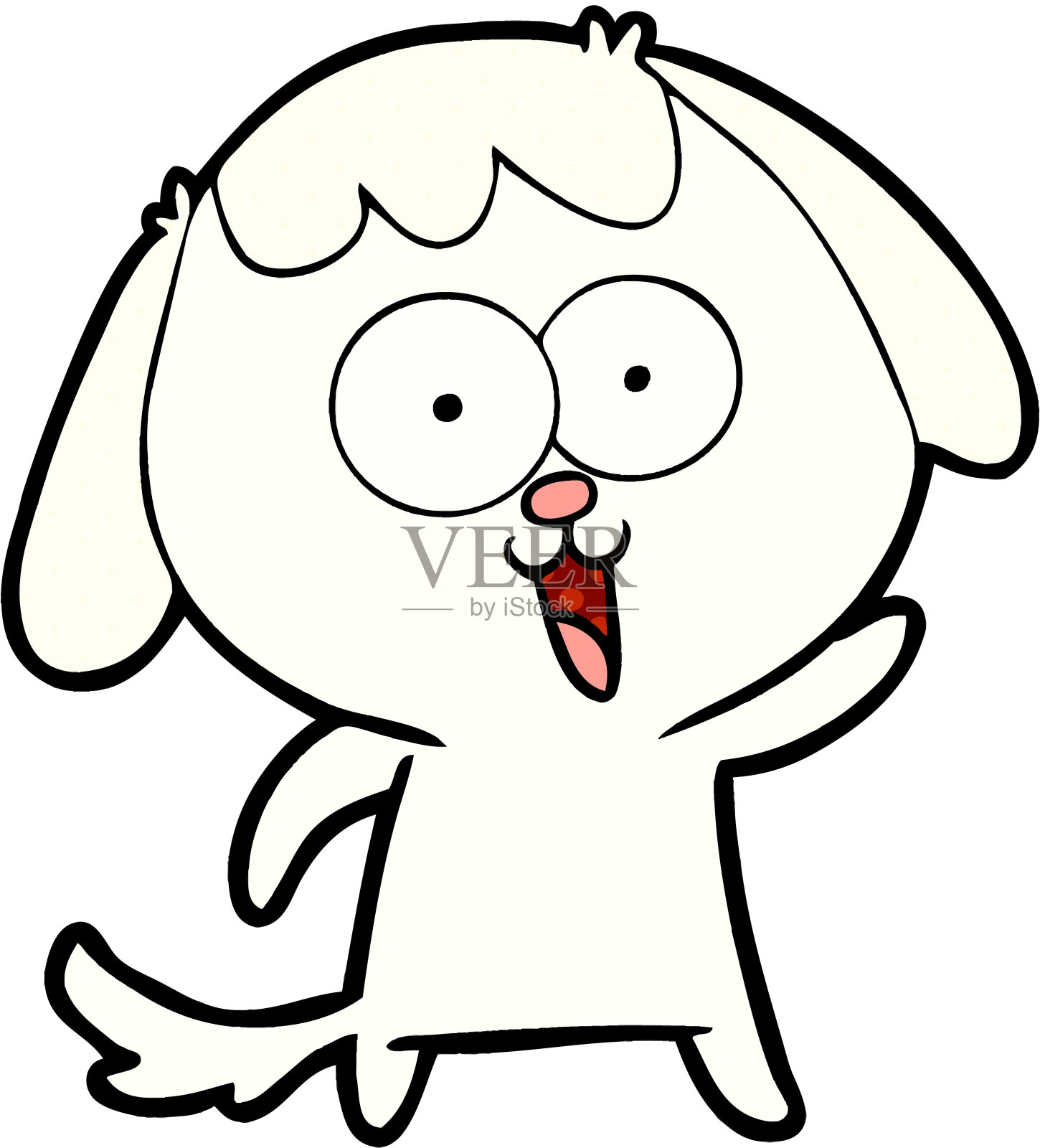 可爱的卡通狗插画图片素材