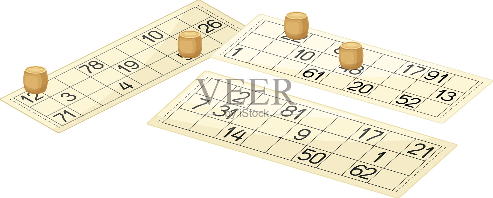 乐透棋盘游戏平在白色设计元素图片