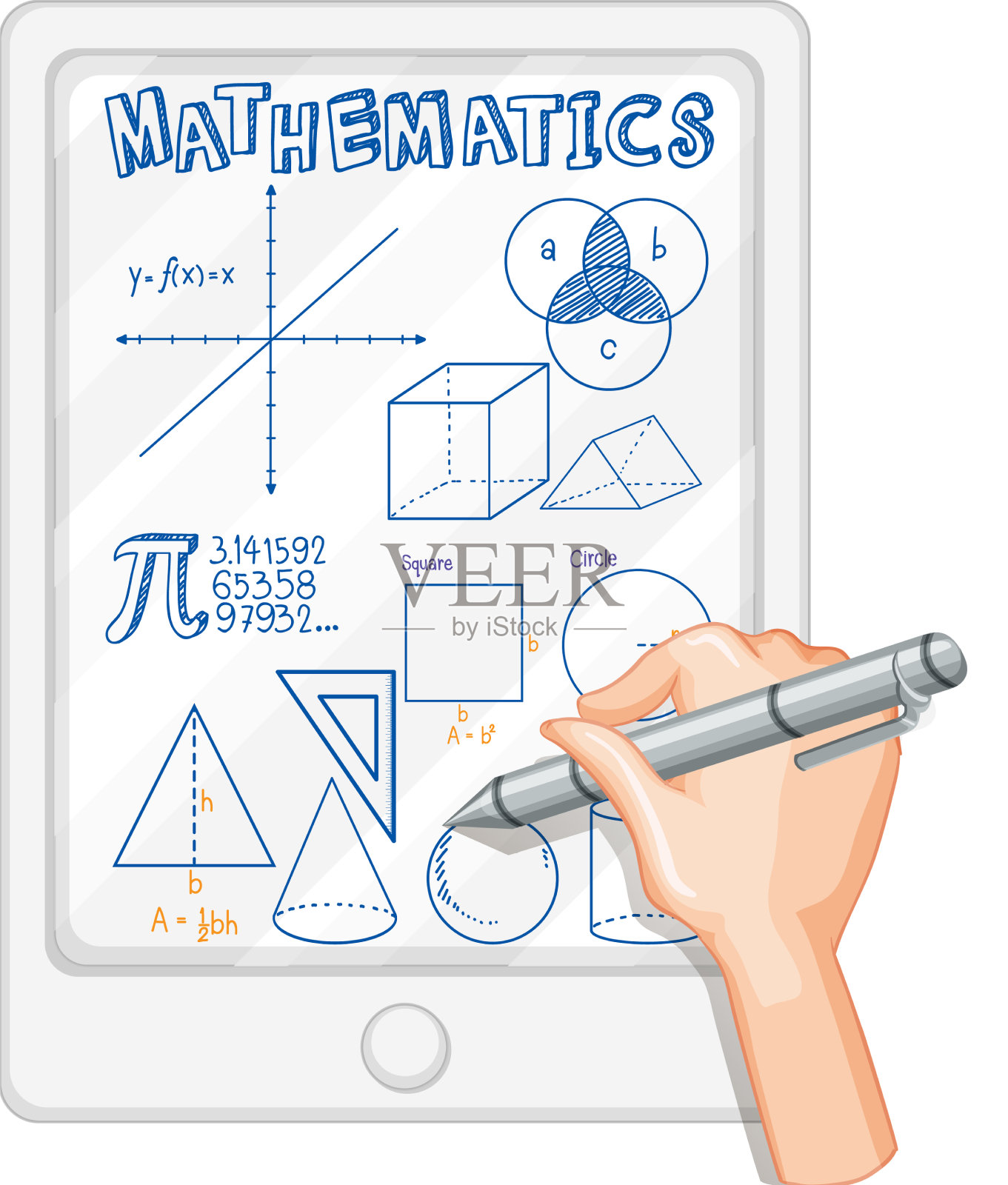 在写字板上手写数学符号设计元素图片