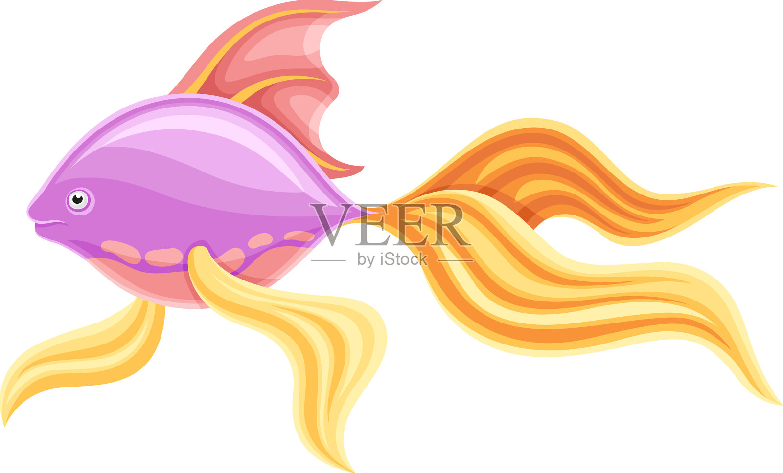 海洋热带鱼美丽多彩异域设计元素图片