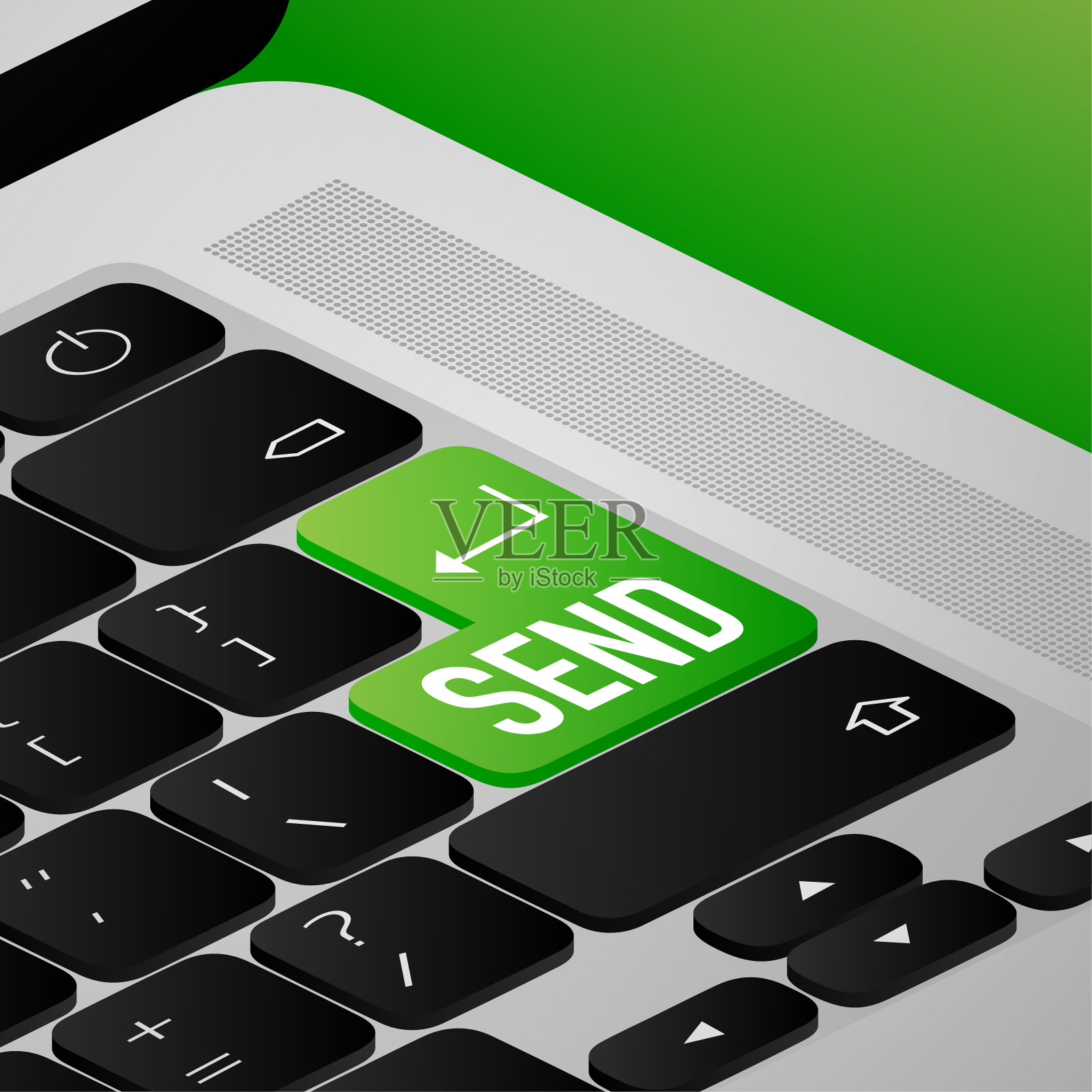 发送按钮轻背景。信封向量。旗帜设计插画图片素材