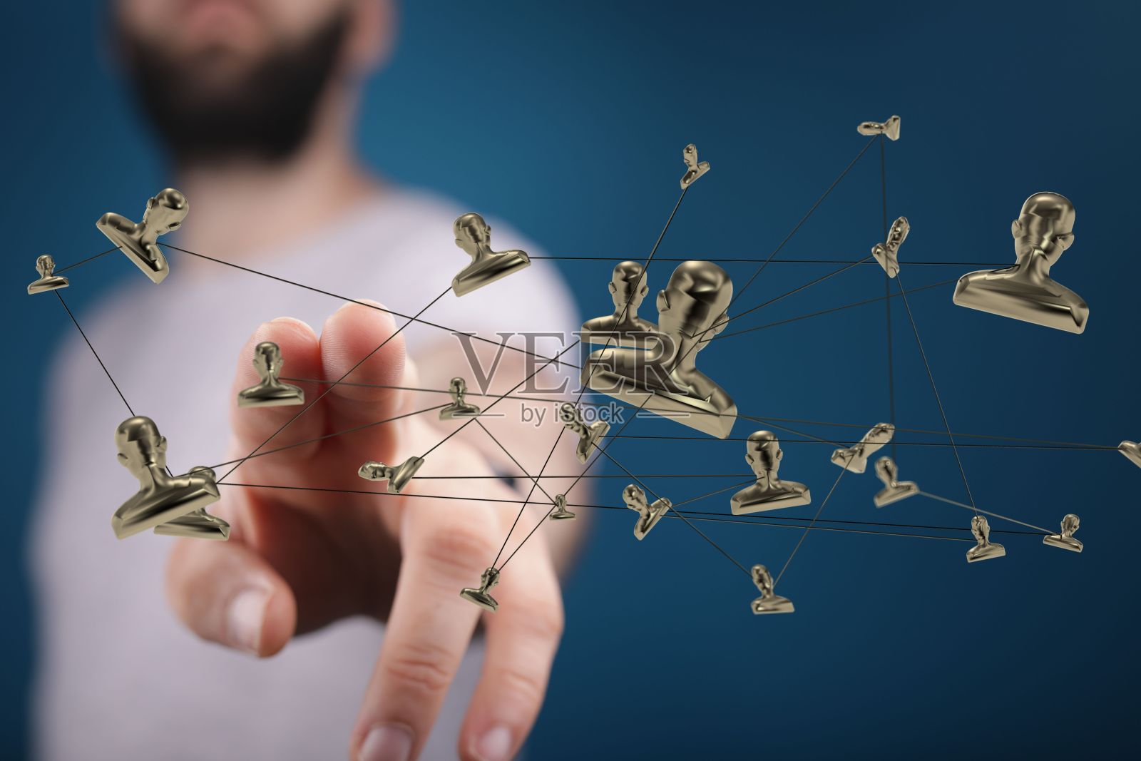 特写插图人物图标附近的一只手照片摄影图片