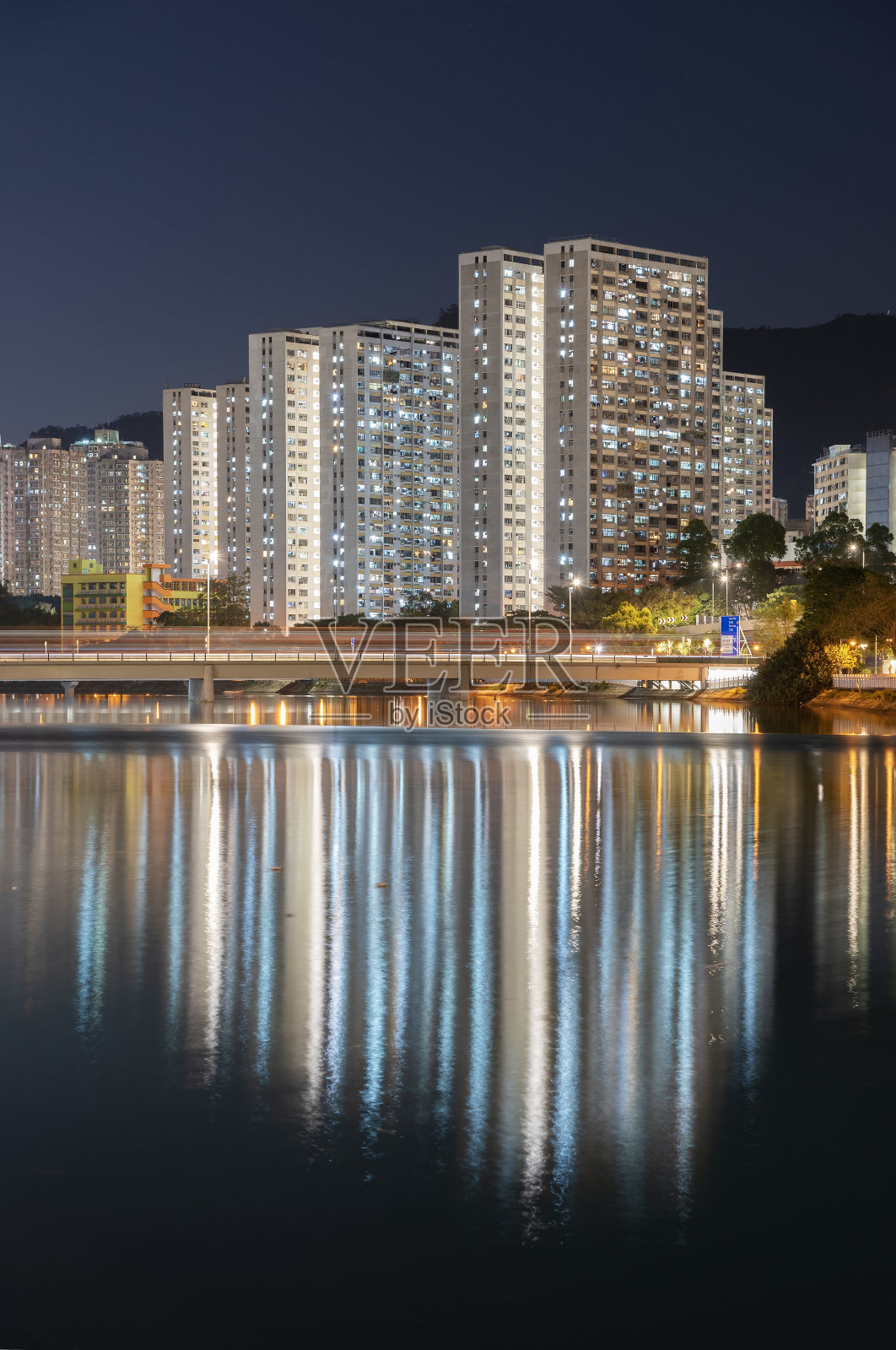 香港市区的高层住宅大厦照片摄影图片