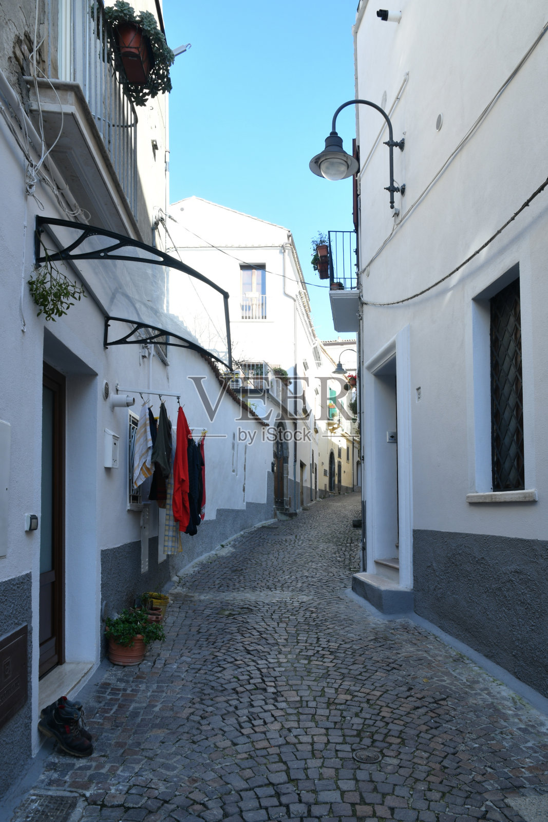 巴西利卡塔的意大利村庄梅尔菲。照片摄影图片