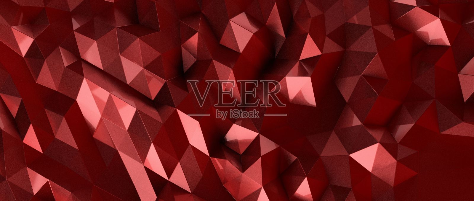 红色渐变马赛克背景的几何插图照片摄影图片
