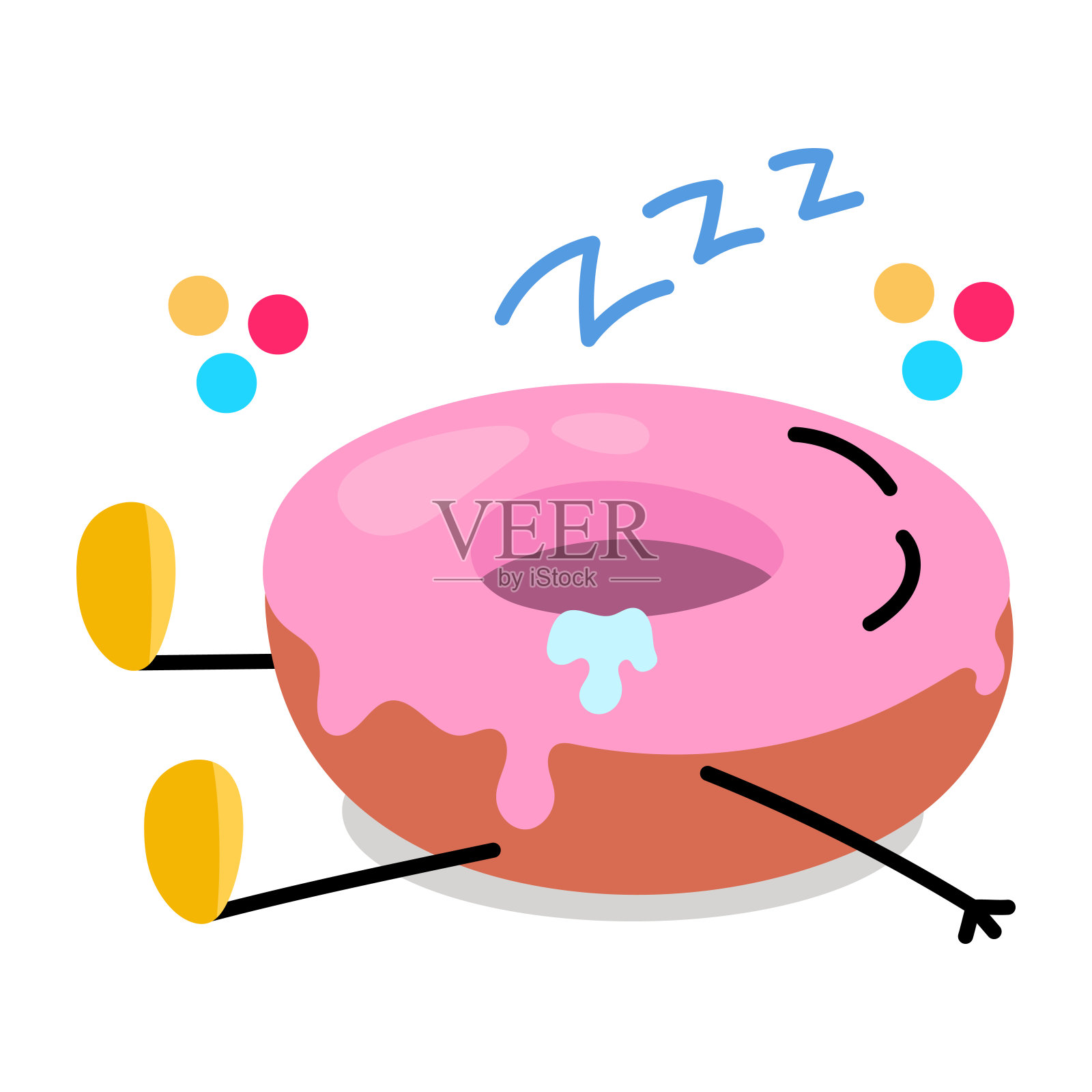 甜甜圈插画图片素材