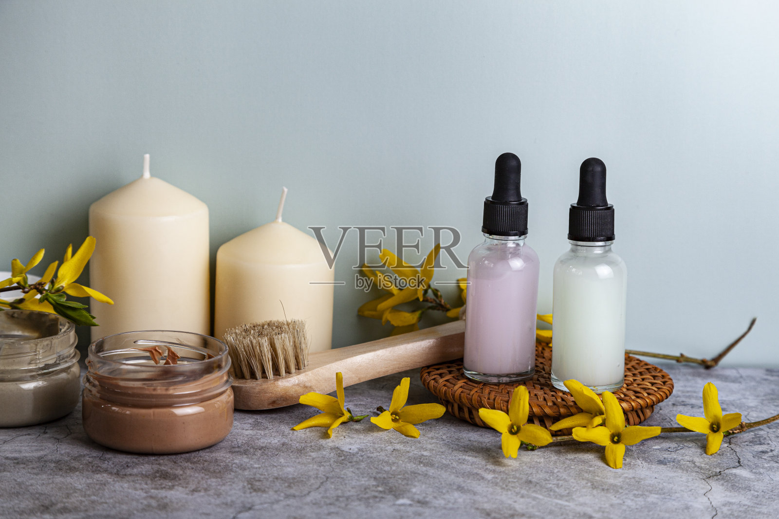 天然有机生态化妆品。照片摄影图片