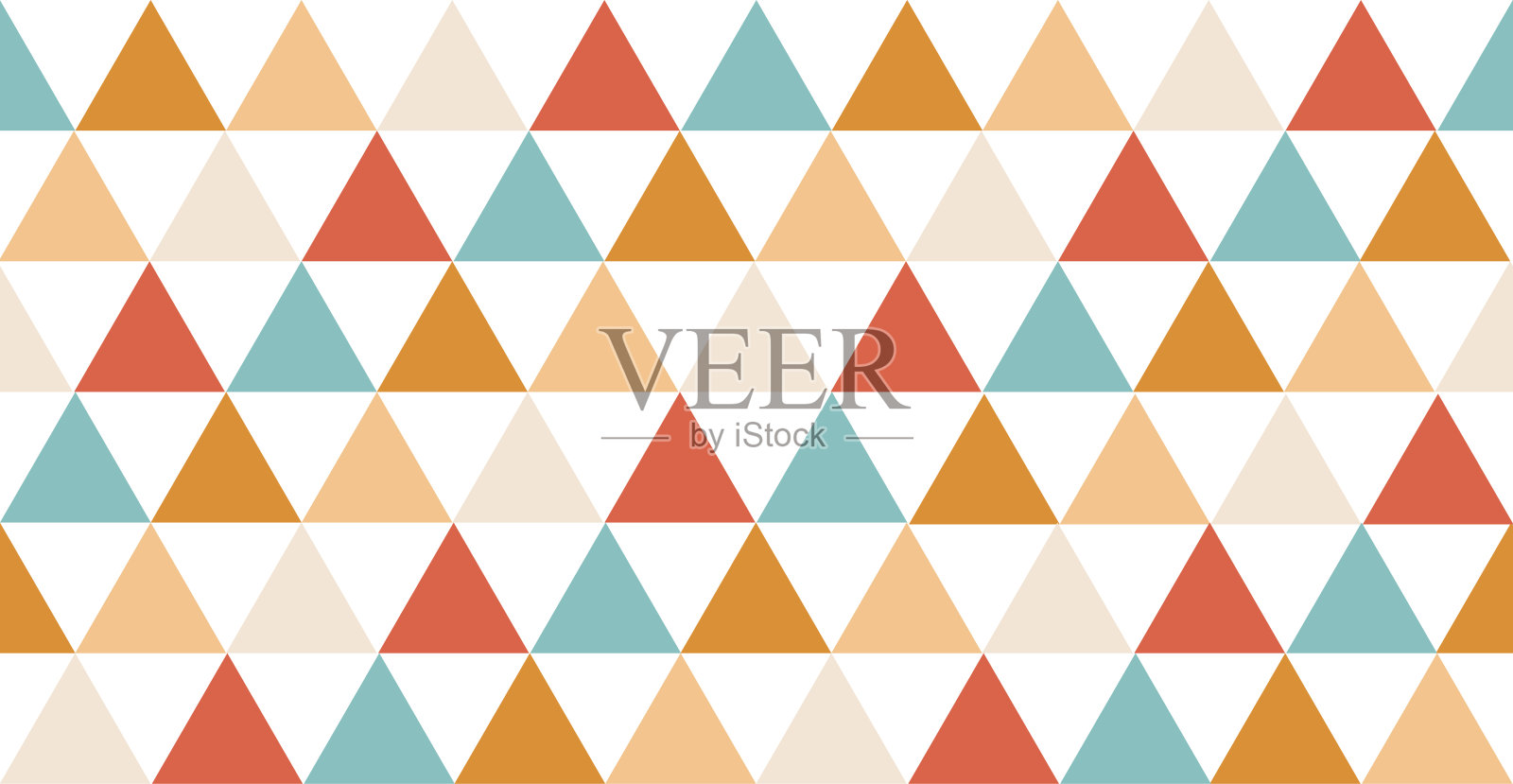 一个彩色的三角形背景。模式说明。插画图片素材