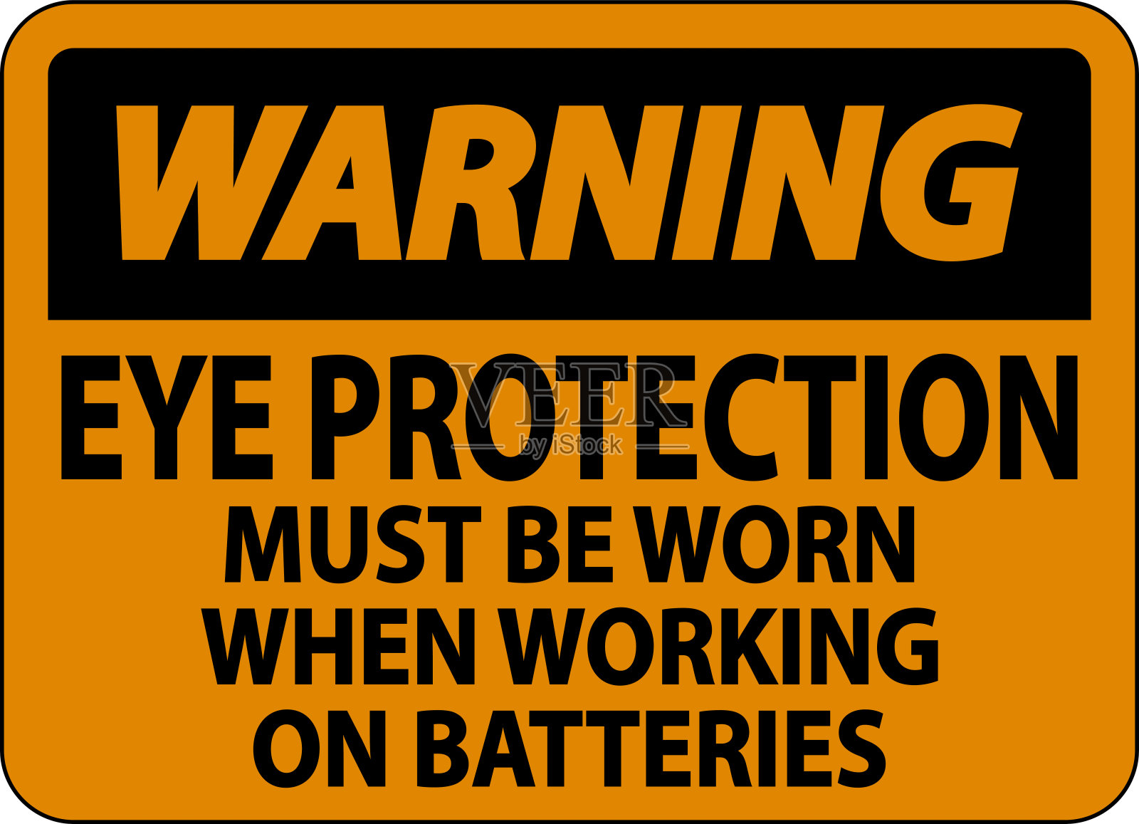 在白色背景下工作时发出警告插画图片素材