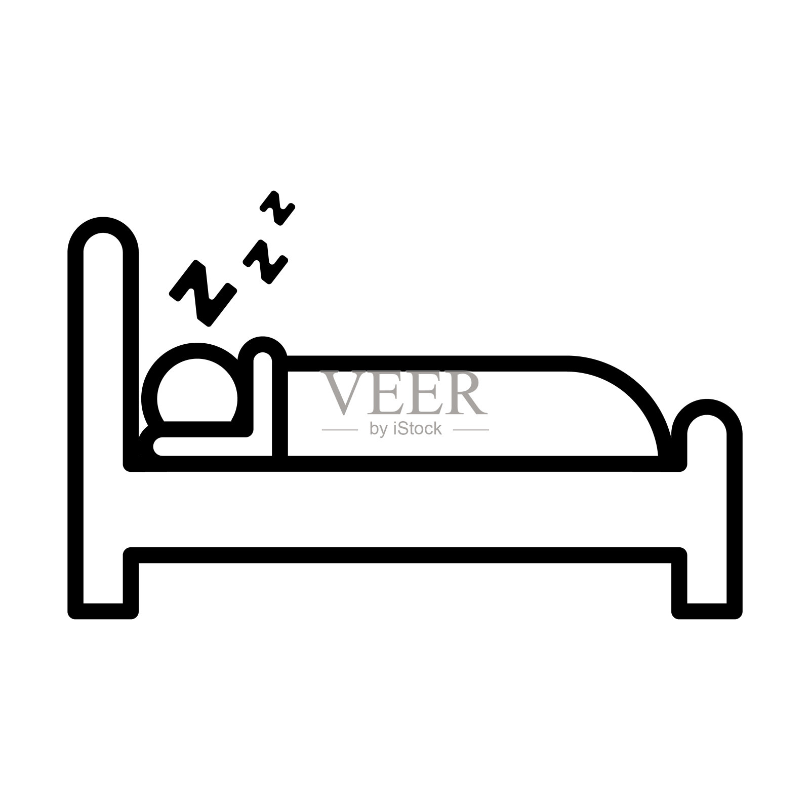 其他图标。瘦线性休息轮廓图标孤立在白色背景。直线矢量休息符号，网页和移动的符号。插画图片素材