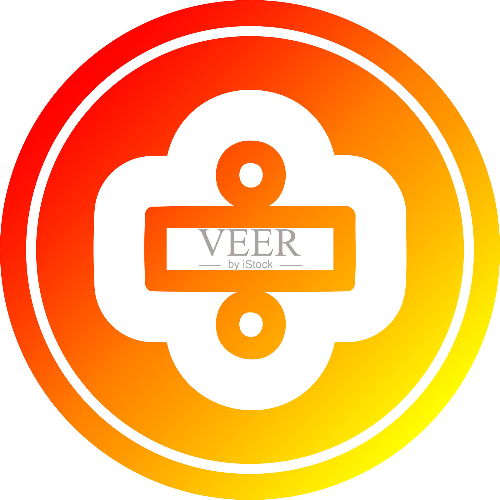 部门标志圆形图标与温暖的梯度完成图标素材