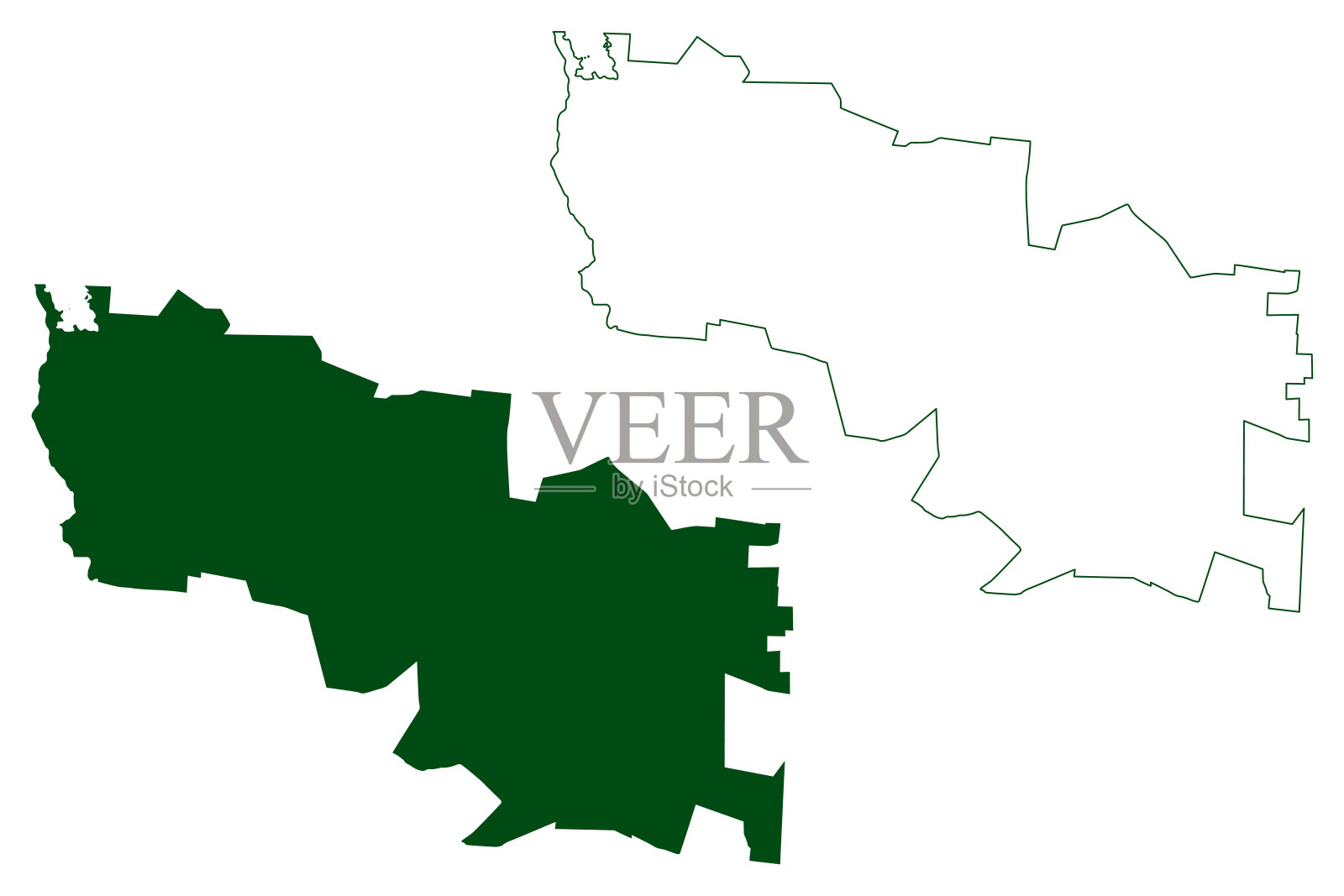 特纳博市(自由和主权国家坎佩切，墨西哥，美国墨西哥州)地图矢量插图，潦草素描特纳博地图插画图片素材