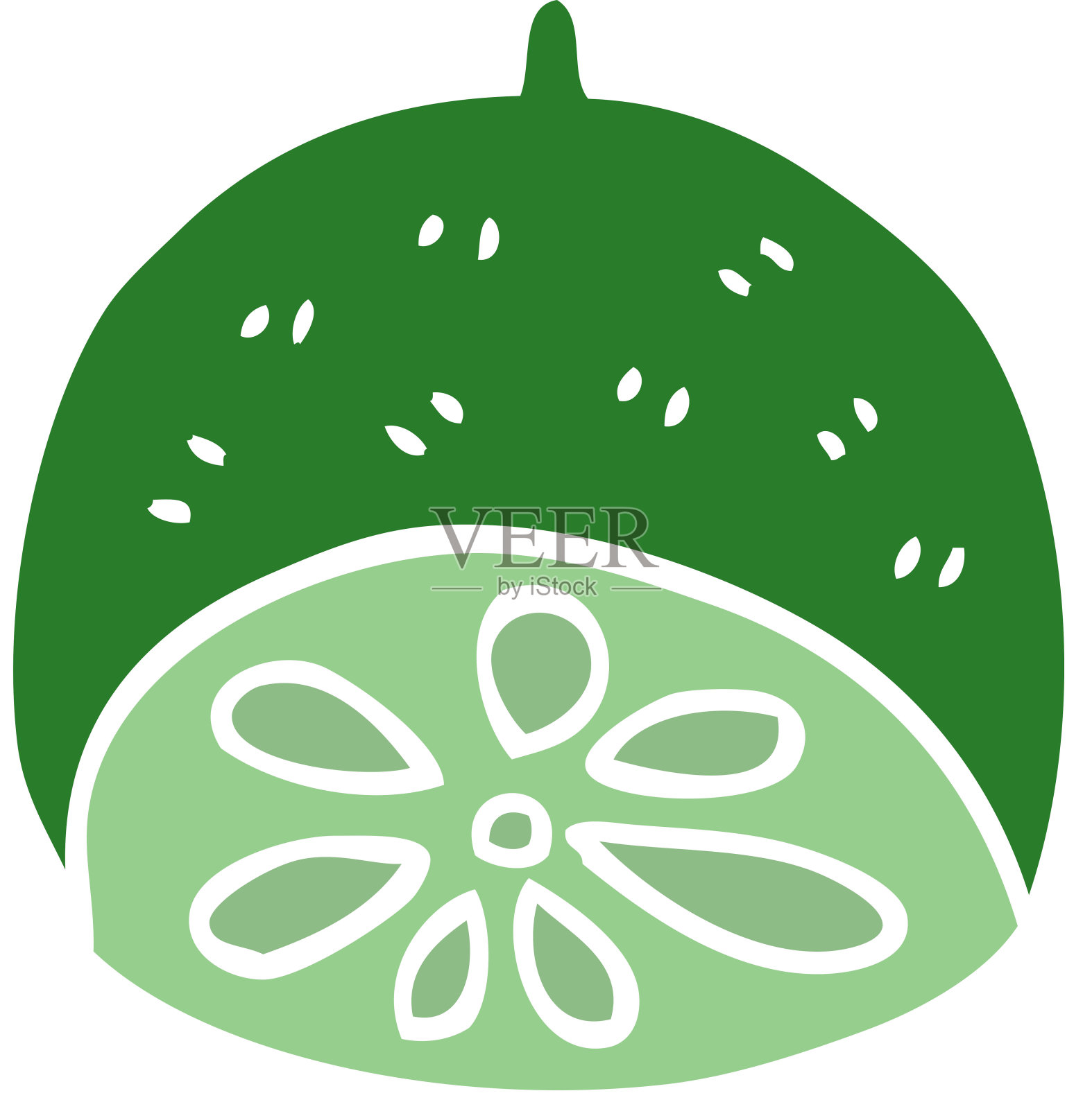 卡通涂鸦青柠果插画图片素材