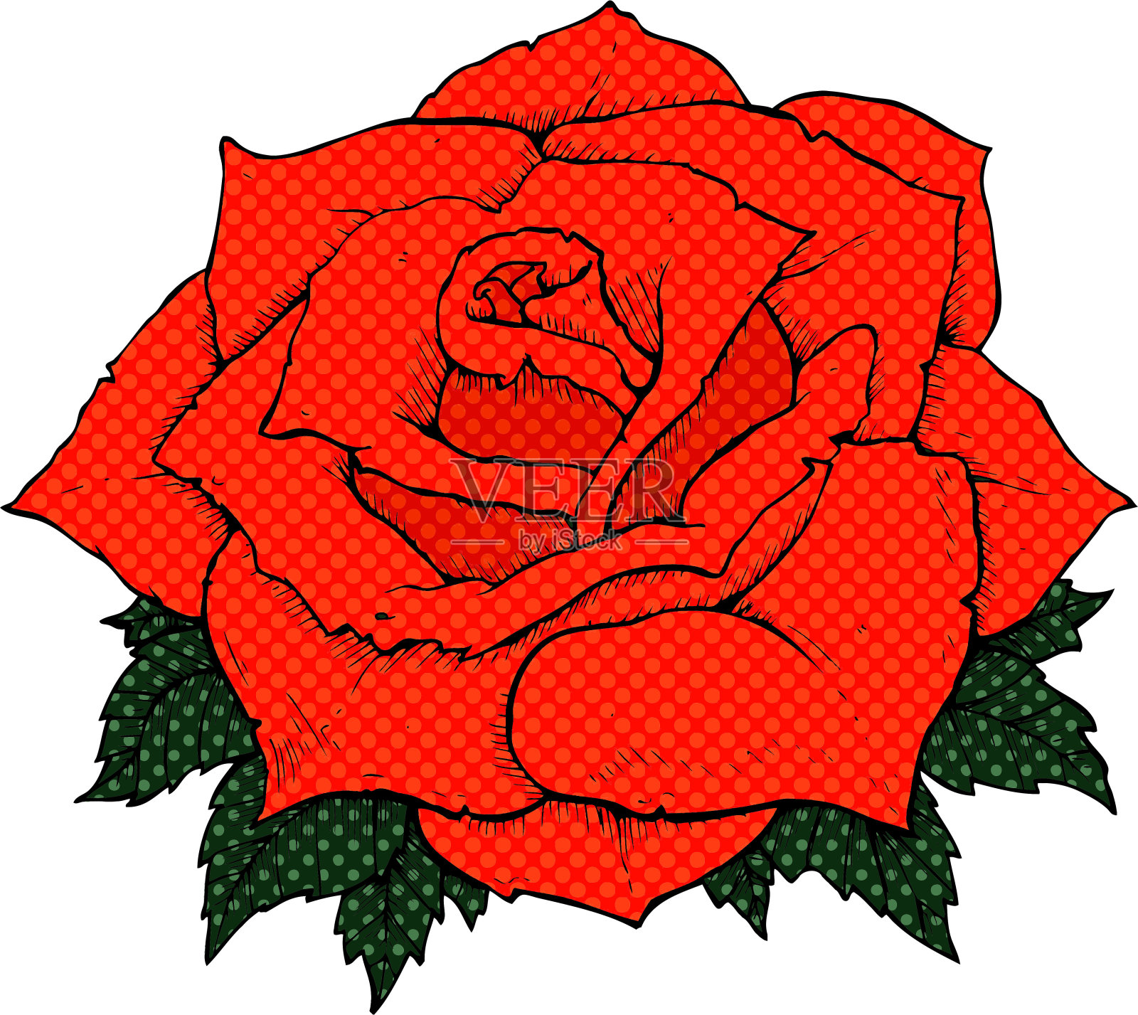 卡通玫瑰插画图片素材