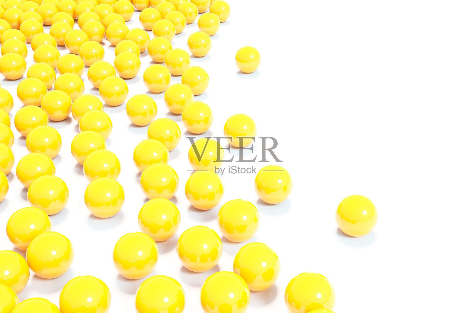 三维渲染抽象黄色球体球体，抽象合成背景照片摄影图片