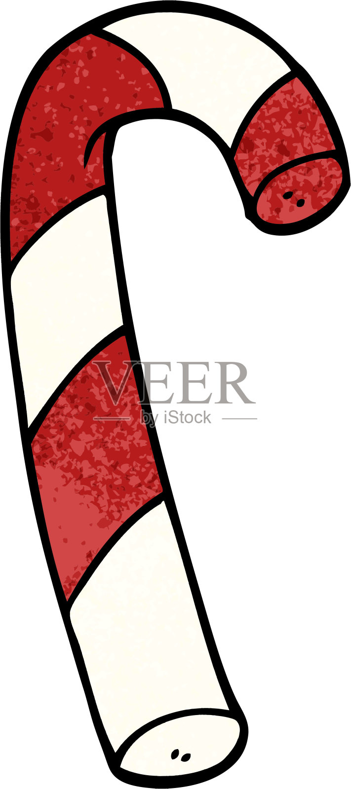 卡通涂鸦条纹拐杖糖插画图片素材