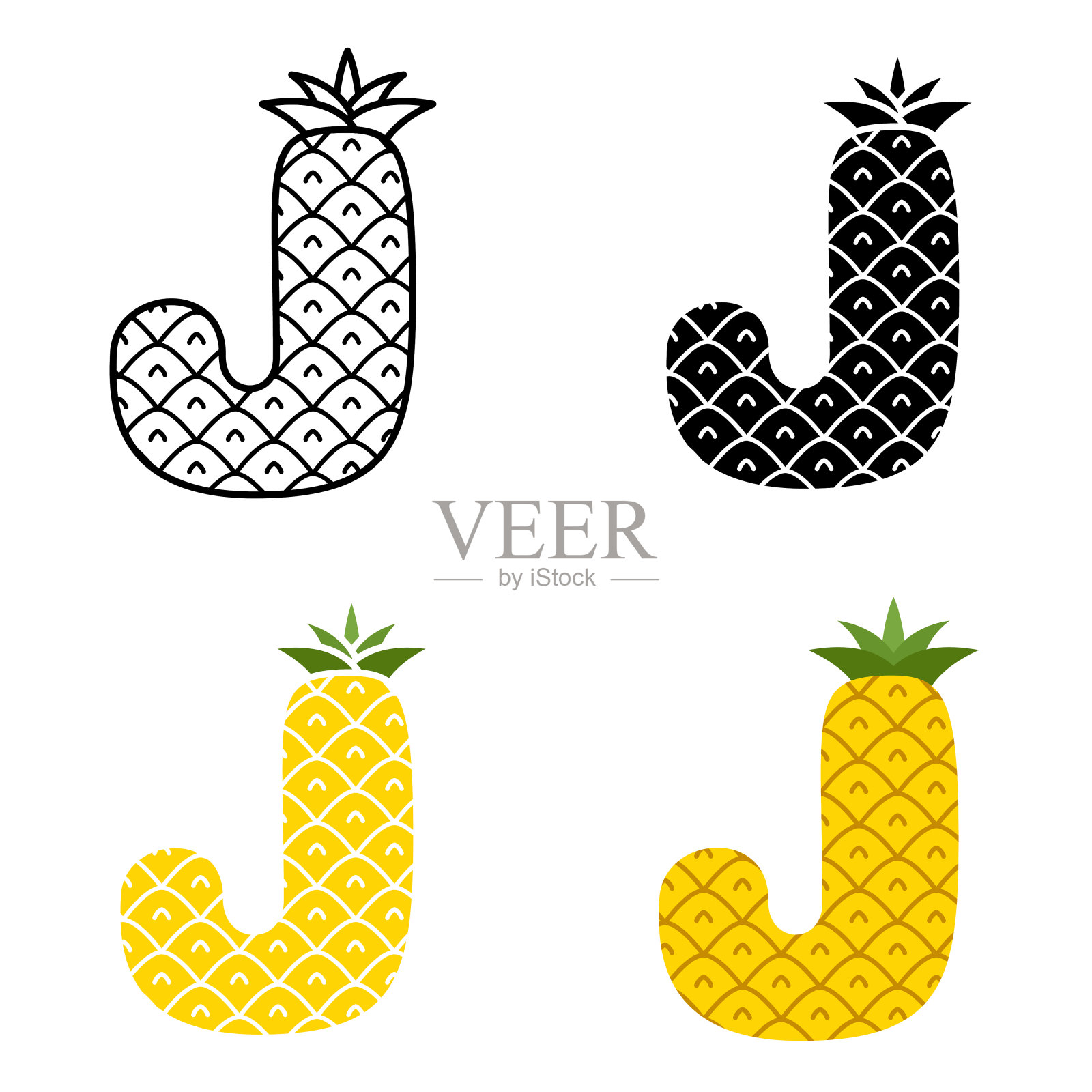 字母J在平体中是孤立的插画图片素材