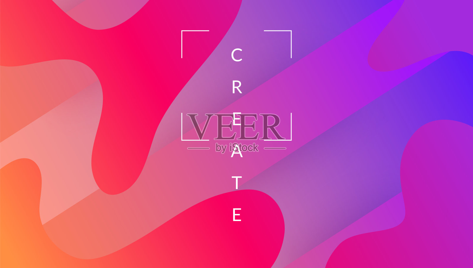 未来的封面。粉红色的时髦的旗帜。现代的背景。Spectru插画图片素材