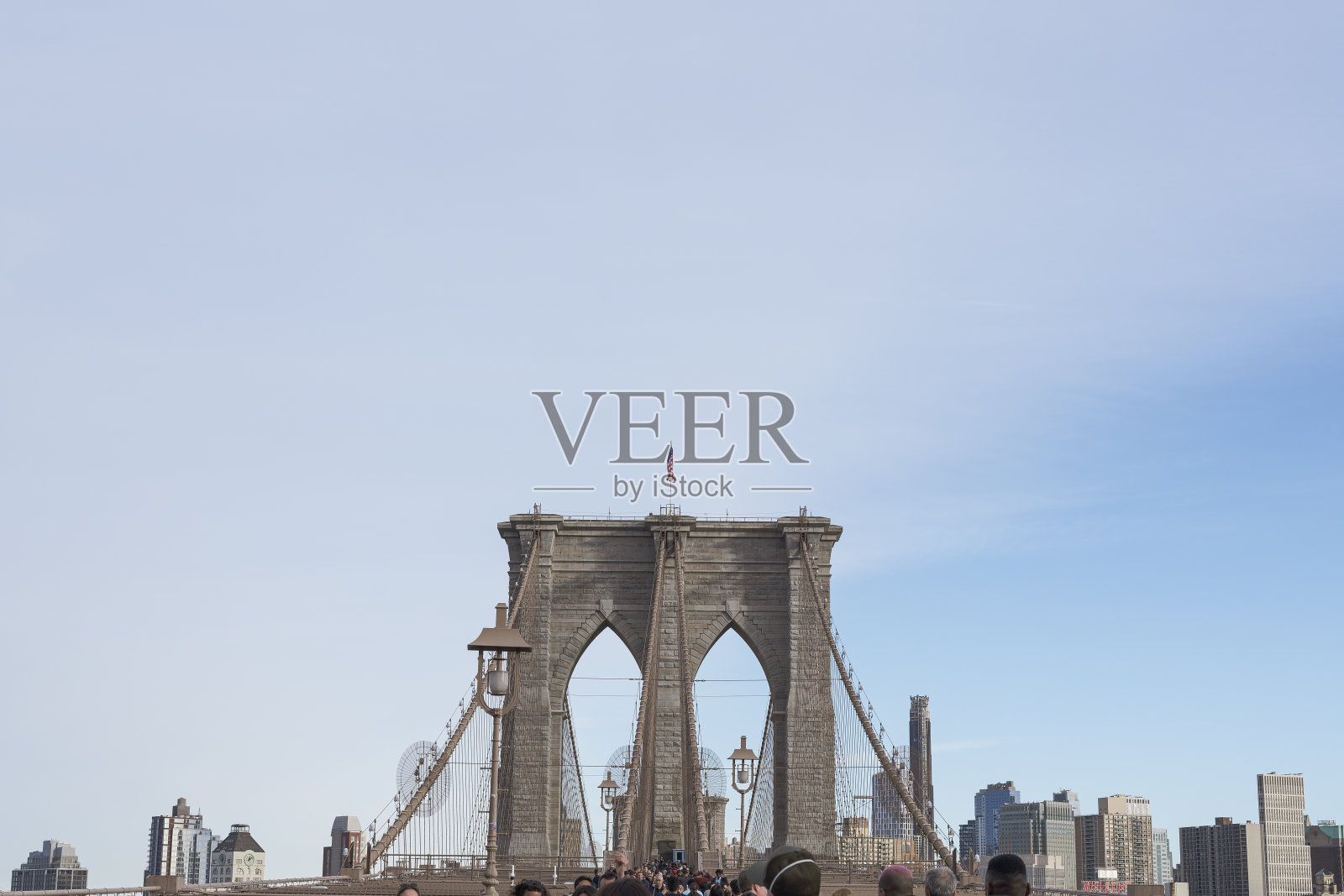 日出时的布鲁克林大桥，纽约市照片摄影图片