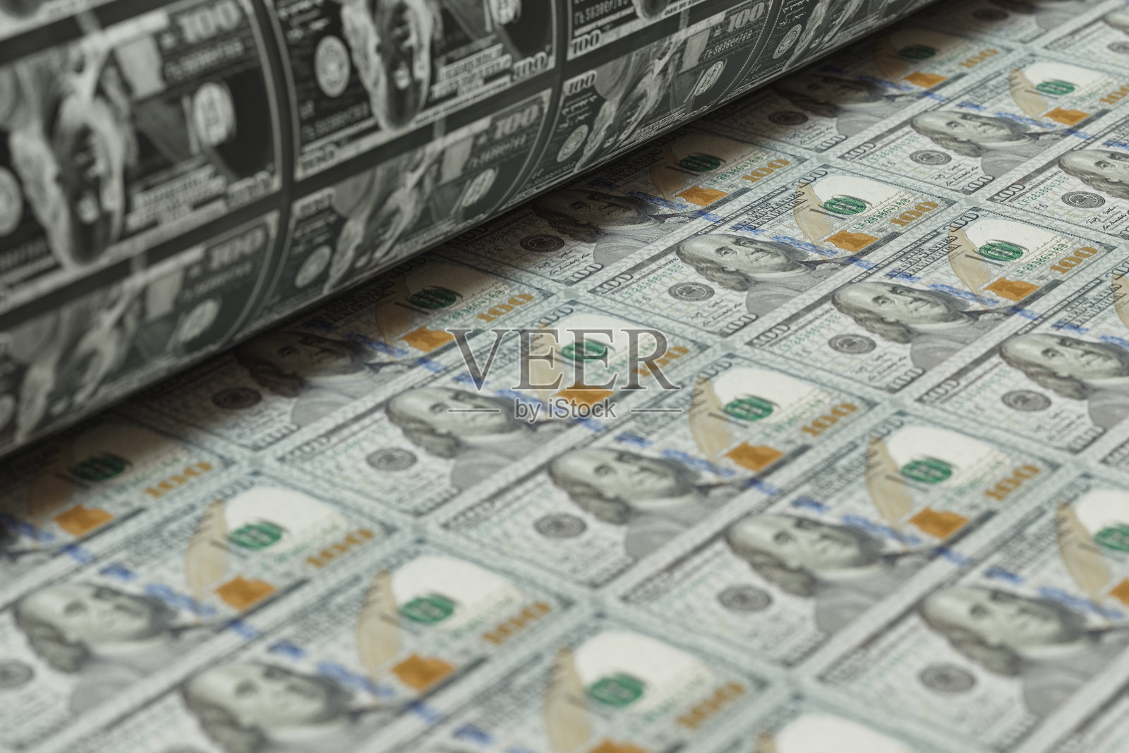 通货膨胀美国财政部印钞票照片摄影图片