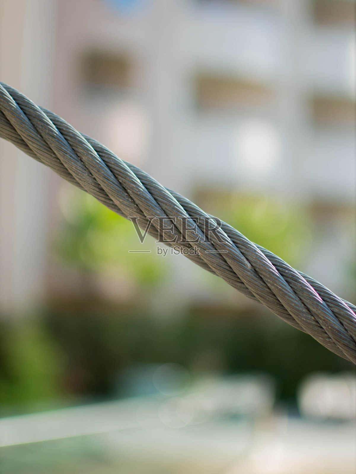 粗金属钢丝绳照片摄影图片