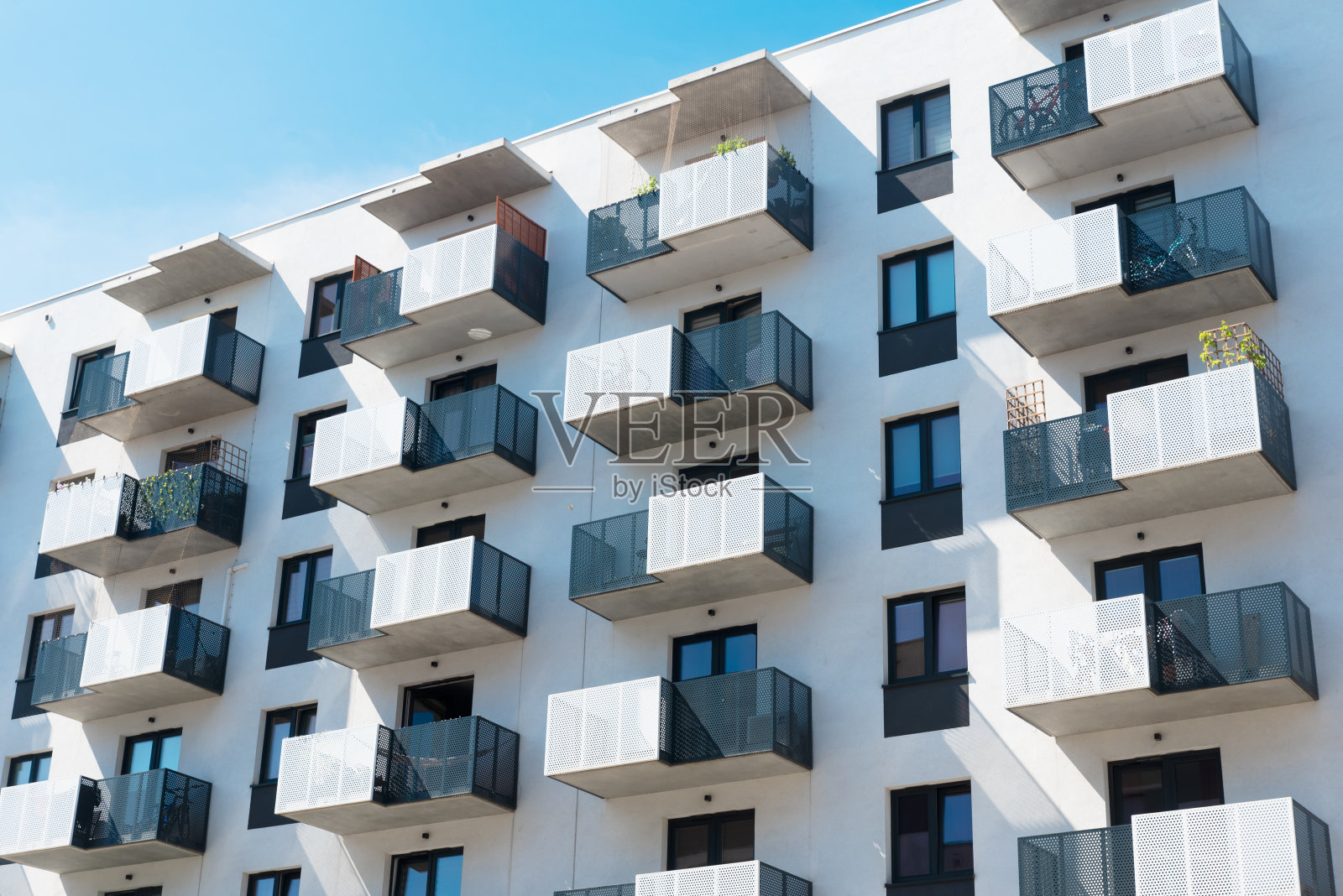 现代公寓住宅区照片摄影图片