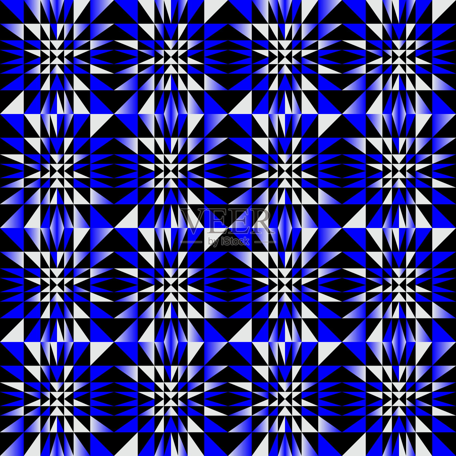 野兽派艺术灵感向量模式图形与大胆的抽象几何形状插画图片素材