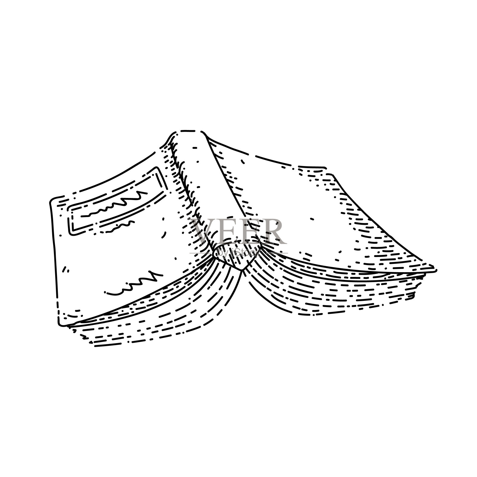 书打开素描手绘矢量插画图片素材