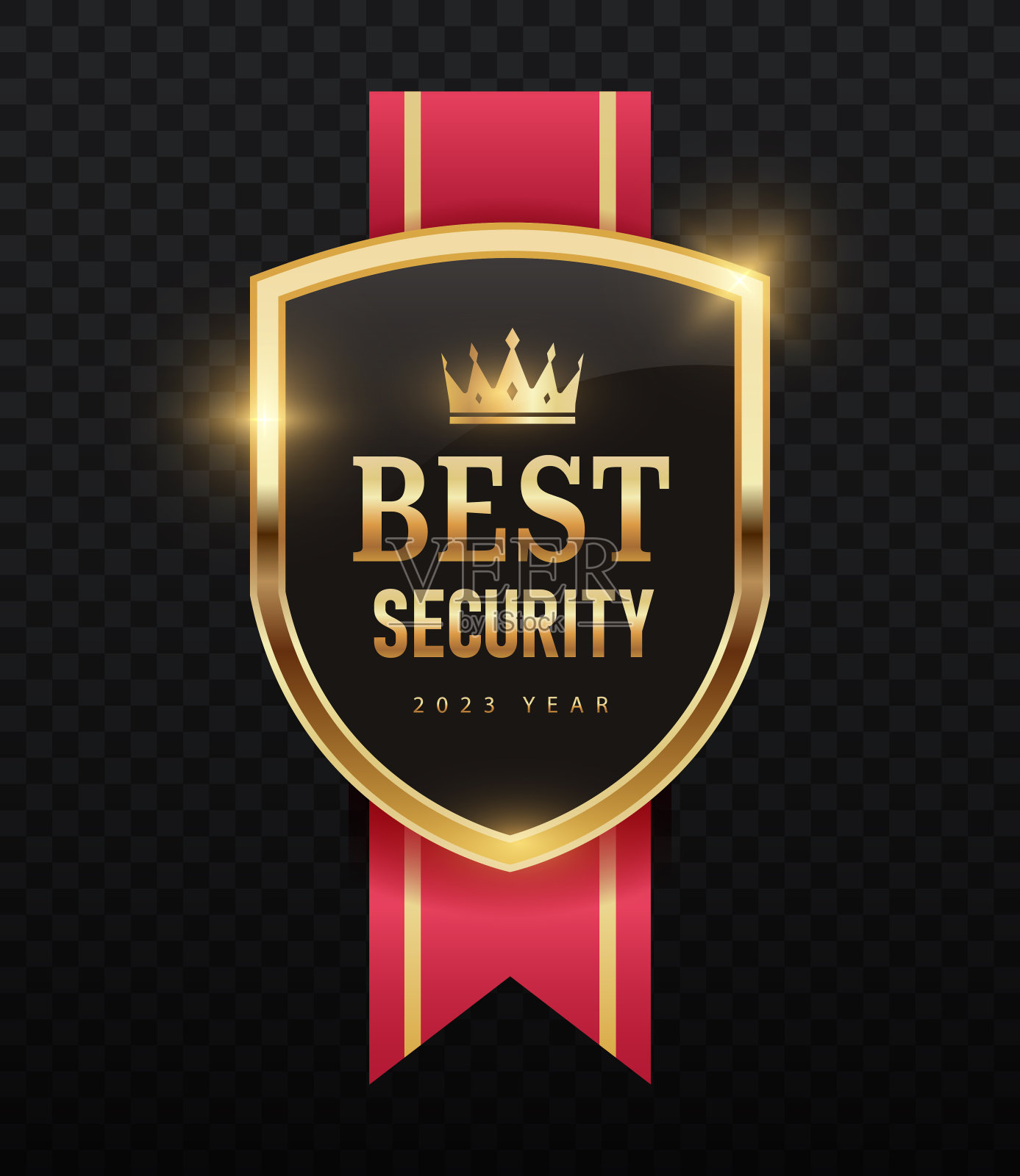 奢华的金色徽章插画图片素材