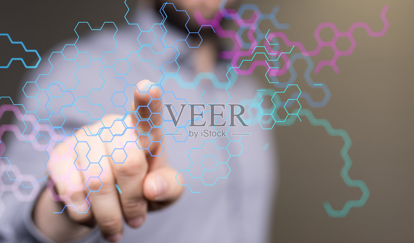 三维渲染二进制代码接口数字触摸男性手指照片摄影图片