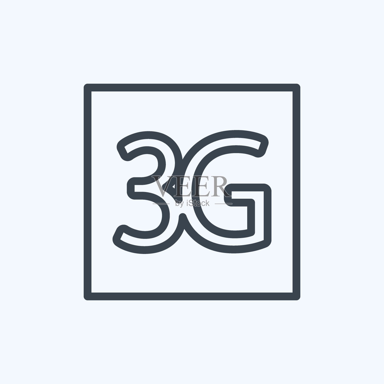 图标3 g。适合移动应用程序的符号。行风格。简单的设计可编辑。设计模板向量。简单的符号说明插画图片素材