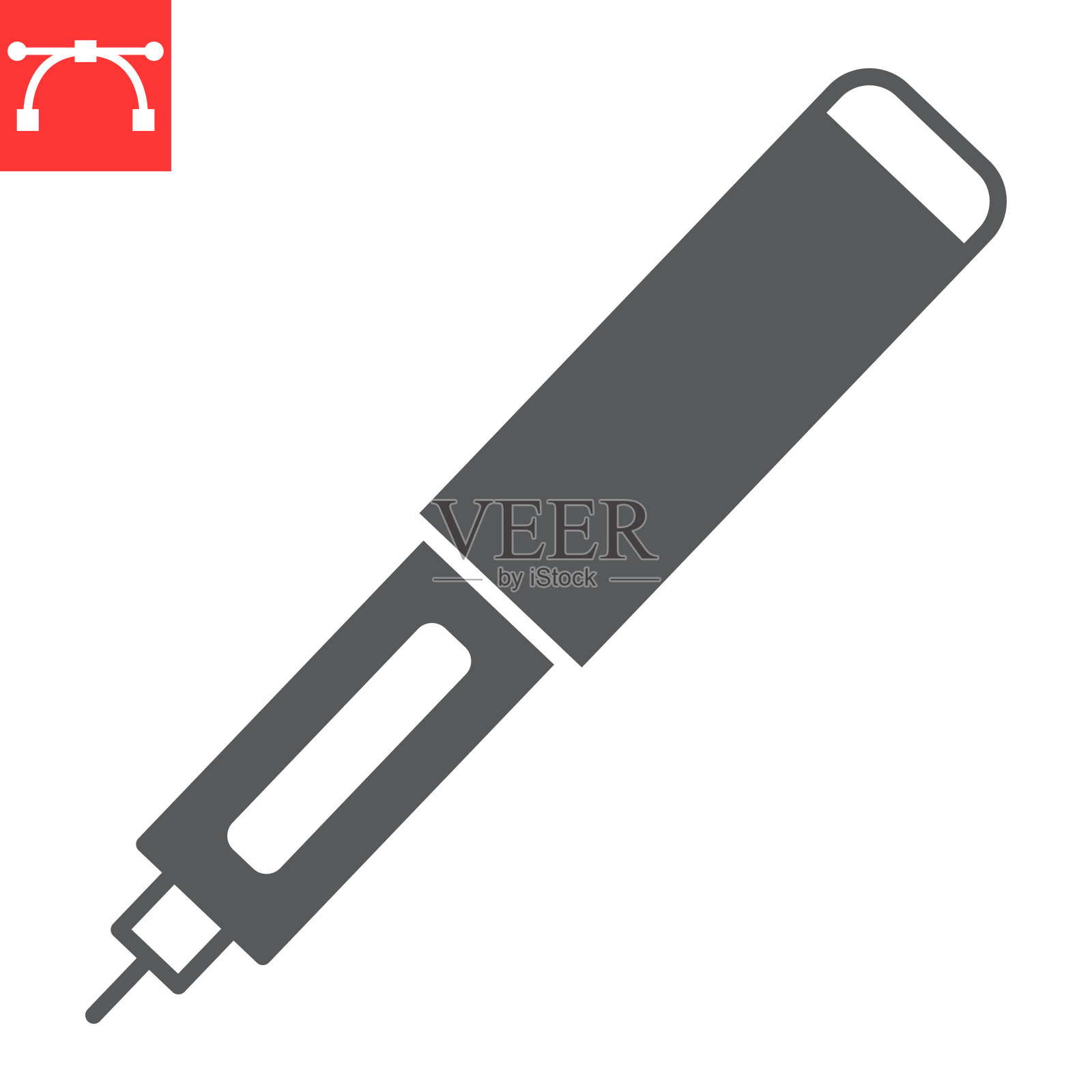 胰岛素笔字形图标插画图片素材