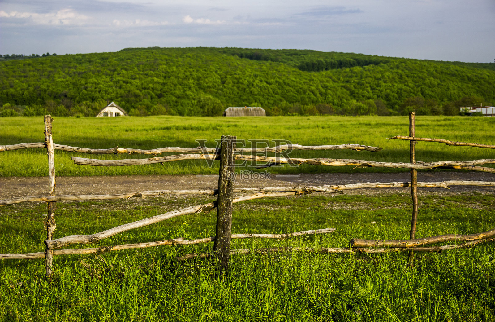 古老的木栅栏照片摄影图片