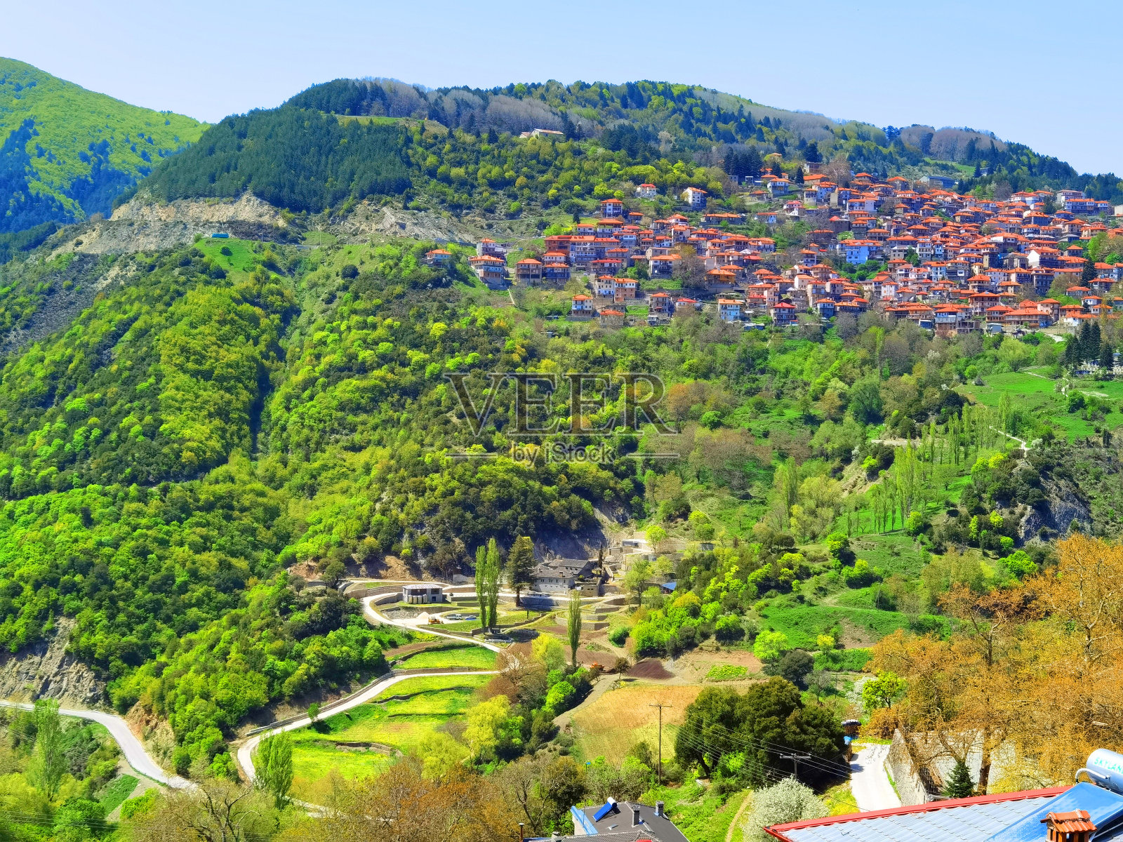 希腊西北部的梅措沃市旅游胜地照片摄影图片