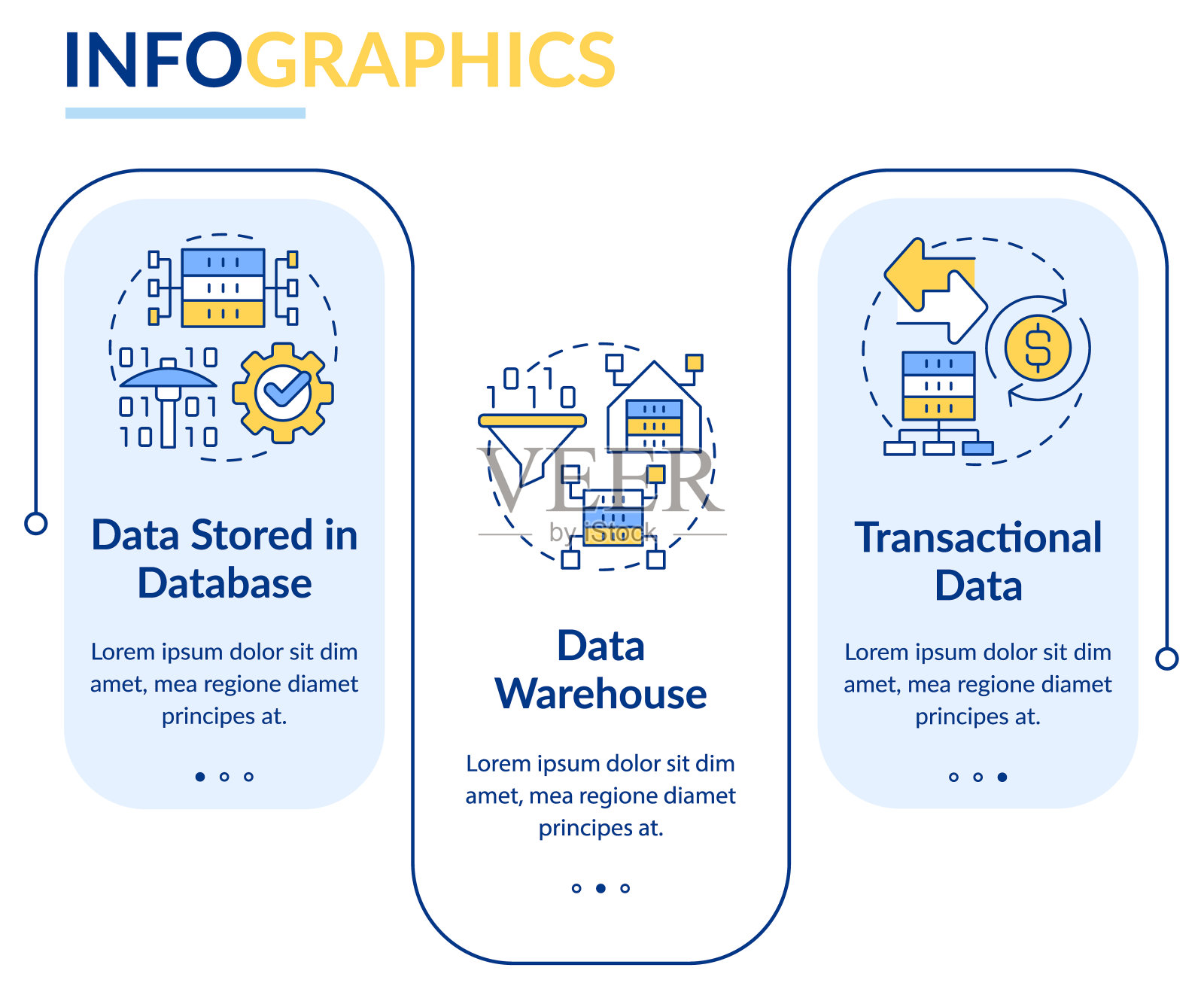 说明:可以挖掘数据类型的矩形信息图模板。-设计模板素材