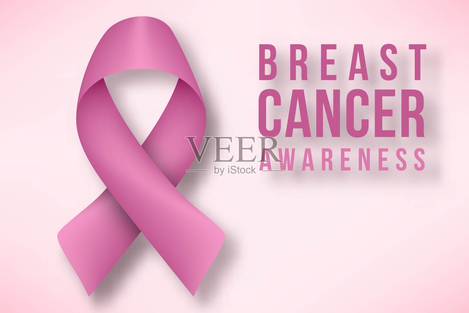 乳腺癌宣传月设计插画图片素材