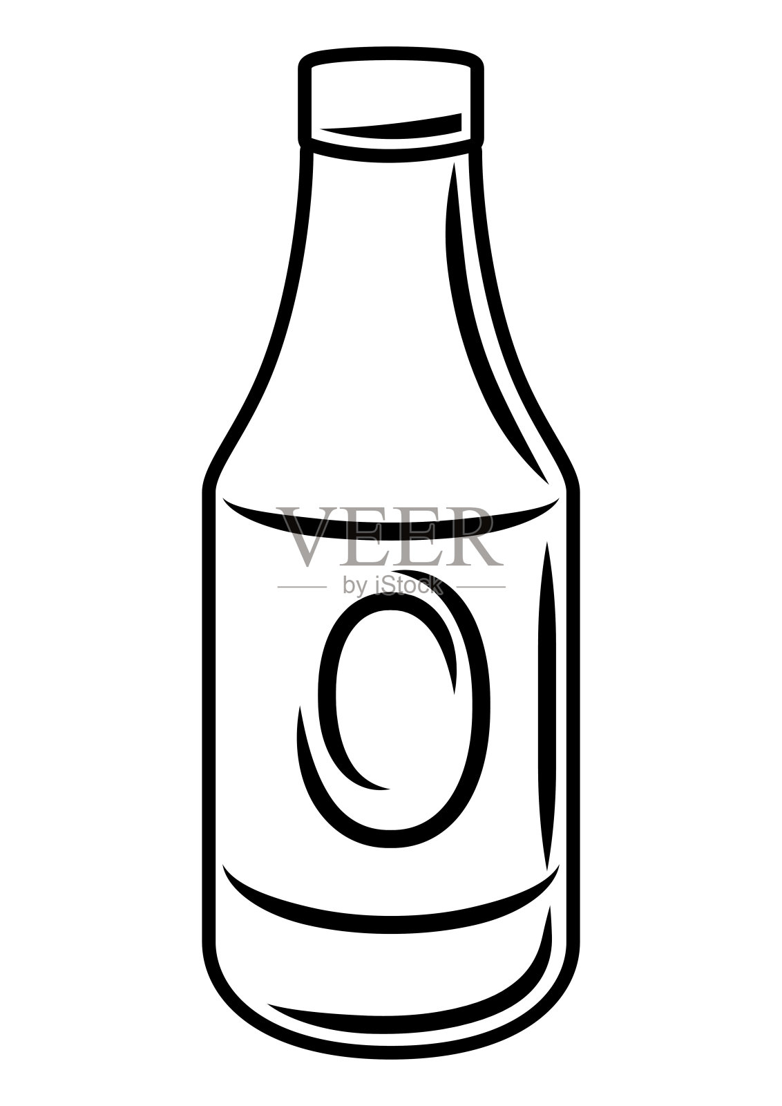 瓶子配番茄酱的插图。厨房和餐厅产品。设计元素图片