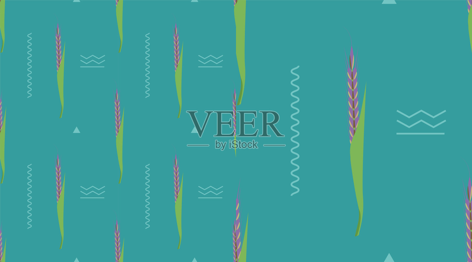 黑麦无缝花纹插画图片素材